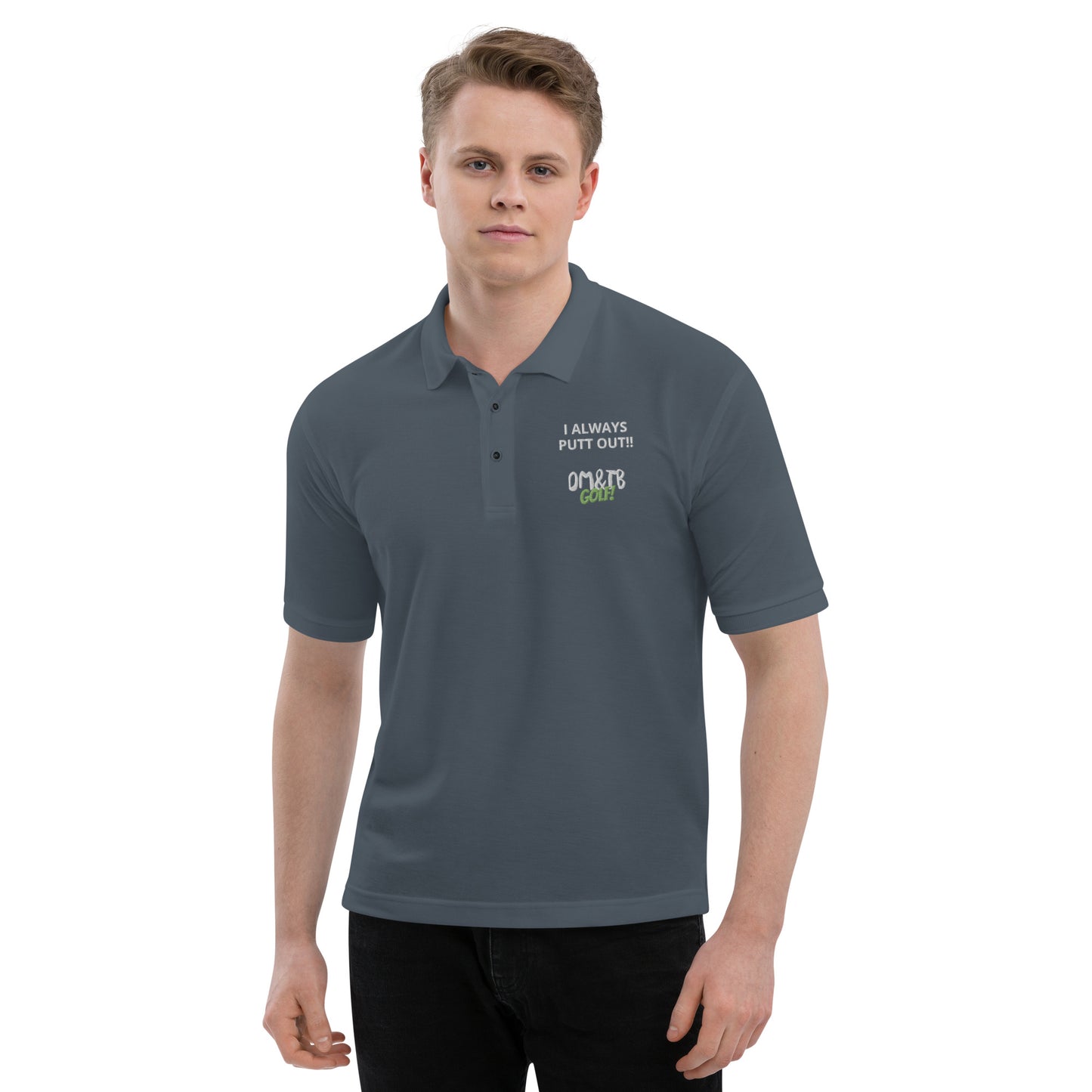 Putt Out Men's Premium Polo